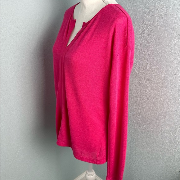 Sanctuary Sweater Size M Dark Pink V-Neck Long Sleeves Lightweight - Picture 6 of 12